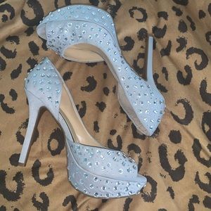 Gianni Bini Satin Peep Toe Heels